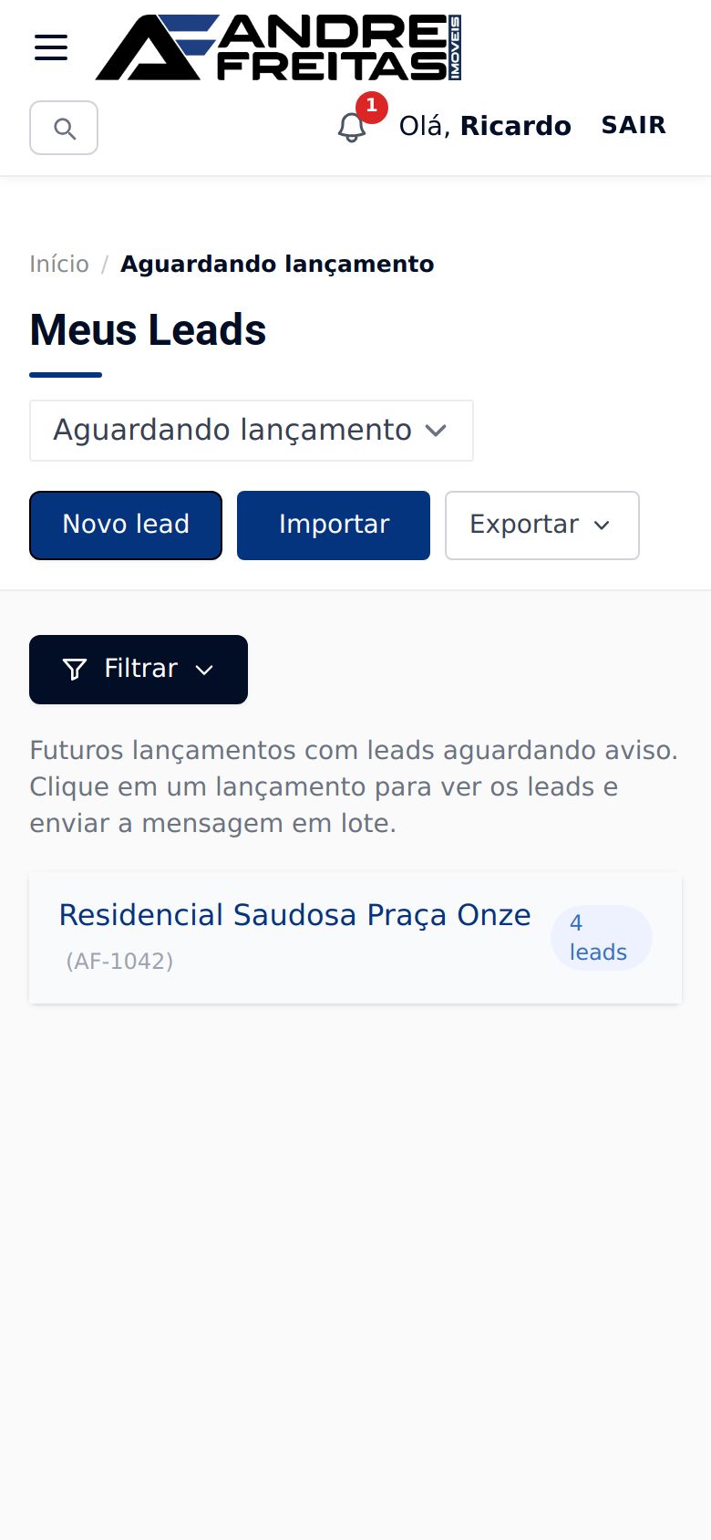 Tela Aguardando lançamento
